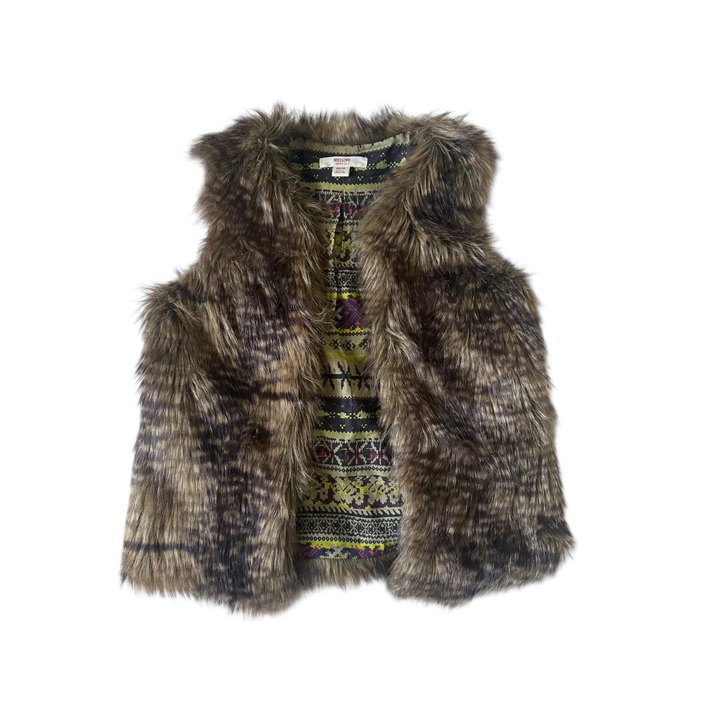 Mossimo XS faux fur vest fashion accessory brown sexy fall winter layers top